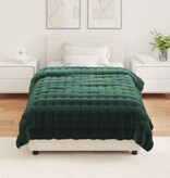 VidaXL Neppels Konijnenbont Deken Donkergroen 130 x 150 cm Polyester