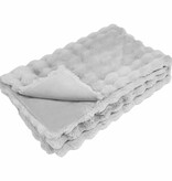 VidaXL Neppels Konijnenbont Deken Grijs 150 x 220 cm Polyester