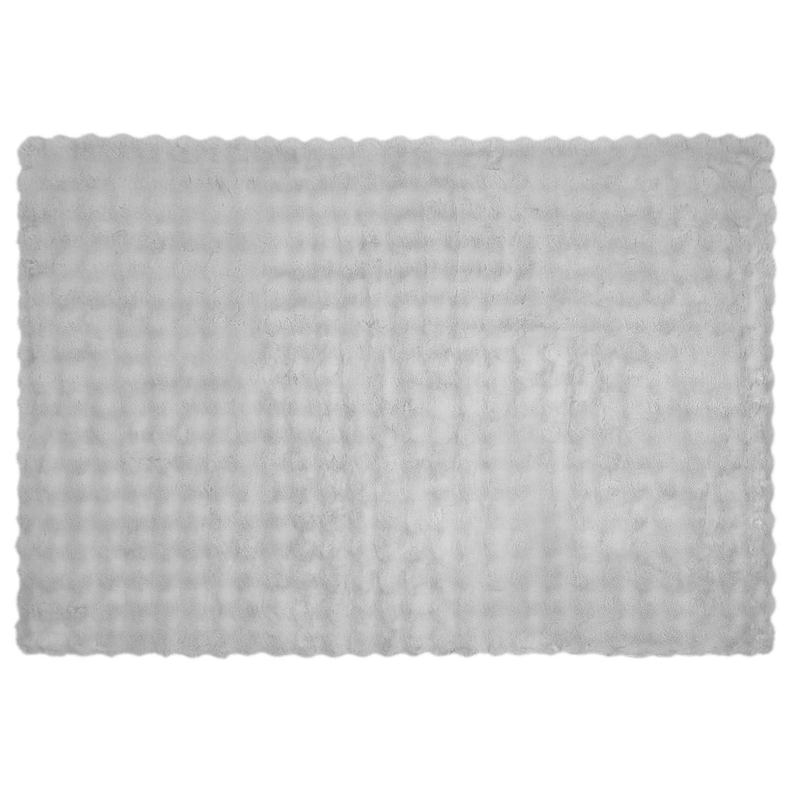 VidaXL Neppels Konijnenbont Deken Grijs 150 x 220 cm Polyester