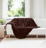 VidaXL Neppels Konijnenbont Deken Kameel 220 x 240 cm Polyester