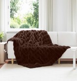 VidaXL Neppels Konijnenbont Deken Kameel 150 x 220 cm Polyester