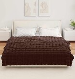 VidaXL Neppels Konijnenbont Deken Kameel 150 x 220 cm Polyester