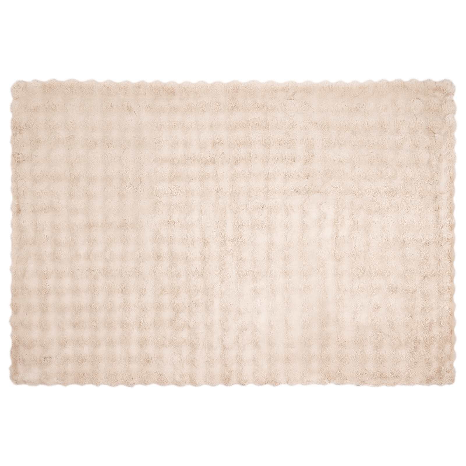 VidaXL Neppels Konijnenbont Deken Beige 150 x 220 cm Polyester