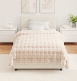 VidaXL Neppels Konijnenbont Deken Beige 130 x 150 cm Polyester