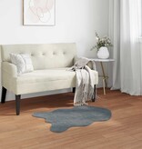 VidaXL Nep Konijnenbont Tapijt Olite Antraciet 80 x 120 cm Polyester