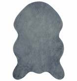 VidaXL Nep Konijnenbont Tapijt Olite Antraciet 80 x 120 cm Polyester