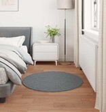 VidaXL Nep Konijnenbont Tapijt Olite Antraciet Ø 100 cm Polyester