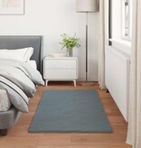 VidaXL Nep Konijnenbont Tapijt Olite Antraciet 60 x 110 cm Polyester