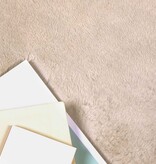 VidaXL Nep Konijnenbont Tapijt Olite Taupe 60 x 90 cm Polyester