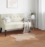 VidaXL Nep Konijnenbont Tapijt Olite Taupe 50 x 80 cm Polyester