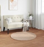 VidaXL Nep Konijnenbont Tapijt Olite Taupe Ø 100 cm Polyester