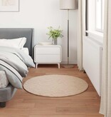 VidaXL Nep Konijnenbont Tapijt Olite Taupe Ø 80 cm Polyester