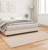VidaXL Nep Konijnenbont Tapijt Olite Taupe 160 x 230 cm Polyester