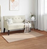 VidaXL Nep Konijnenbont Tapijt Olite Taupe 60 x 110 cm Polyester