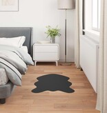 VidaXL Nep Konijnenbont Tapijt Olite Zwart 50 x 80 cm Polyester