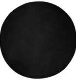 VidaXL Nep Konijnenbont Tapijt Olite Zwart Ø 100 cm Polyester