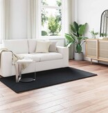 VidaXL Nep Konijnenbont Tapijt Olite Zwart 100 x 200 cm Polyester