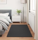 VidaXL Nep Konijnenbont Tapijt Olite Zwart 60 x 110 cm Polyester