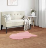 VidaXL Nep Konijnenbont Tapijt Olite Roze 50 x 80 cm Polyester