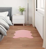 VidaXL Nep Konijnenbont Tapijt Olite Roze 50 x 80 cm Polyester