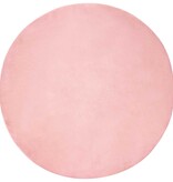VidaXL Nep Konijnenbont Tapijt Olite Roze Ø 100 cm Polyester