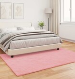 VidaXL Nep Konijnenbont Tapijt Olite Roze 160 x 230 cm Polyester