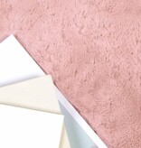 VidaXL Nep Konijnenbont Tapijt Olite Roze 100 x 200 cm Polyester