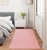 VidaXL Nep Konijnenbont Tapijt Olite Roze 100 x 200 cm Polyester