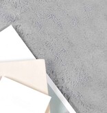 VidaXL Nep Konijnenbont Tapijt Olite Grijs 80 x 120 cm Polyester