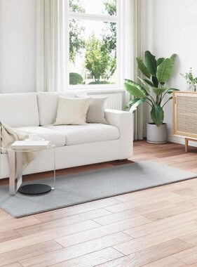 VidaXL Nep Konijnenbont Tapijt Olite Grijs 100 x 200 cm Polyester