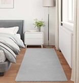 VidaXL Nep Konijnenbont Tapijt Olite Grijs 100 x 200 cm Polyester