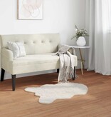 VidaXL Nep Konijnenbont Tapijt Olite Crème 80 x 120 cm Polyester