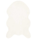 VidaXL Nep Konijnenbont Tapijt Olite Crème 80 x 120 cm Polyester