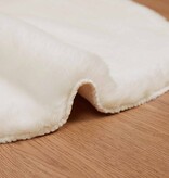 VidaXL Nep Konijnenbont Tapijt Olite Crème 80 x 120 cm Polyester