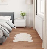 VidaXL Nep Konijnenbont Tapijt Olite Crème 50 x 80 cm Polyester