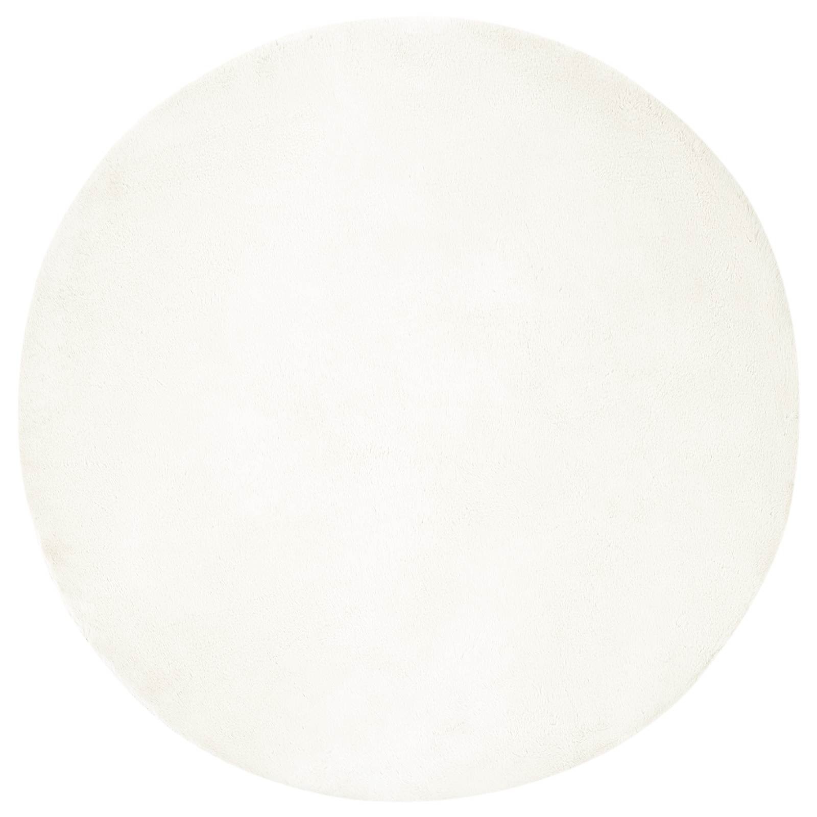 VidaXL Nep Konijnenbont Tapijt Olite Crème Ø 100 cm Polyester