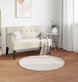 VidaXL Nep Konijnenbont Tapijt Olite Crème Ø 80 cm Polyester