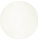 VidaXL Nep Konijnenbont Tapijt Olite Crème Ø 80 cm Polyester