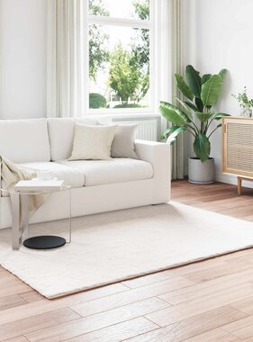 VidaXL Nep Konijnenbont Tapijt Olite Crème 160 x 230 cm Polyester