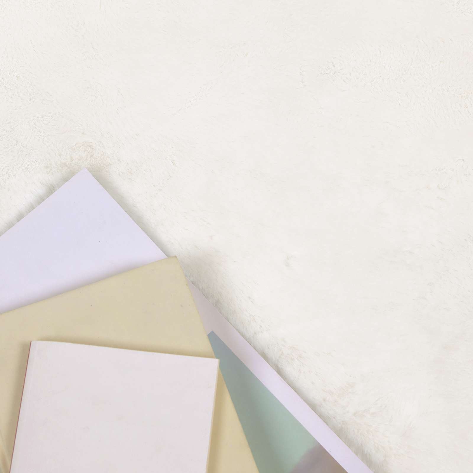 VidaXL Nep Konijnenbont Tapijt Olite Crème 160 x 230 cm Polyester