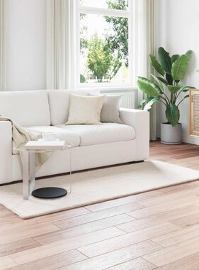 VidaXL Nep Konijnenbont Tapijt Olite Crème 100 x 200 cm Polyester