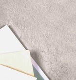 VidaXL Nep Konijnenbont Tapijt Olite Beige 80 x 120 cm Polyester