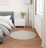 VidaXL Nep Konijnenbont Tapijt Olite Beige Ø 100 cm Polyester