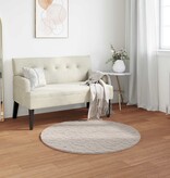 VidaXL Nep Konijnenbont Tapijt Olite Beige Ø 80 cm Polyester