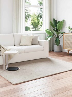 VidaXL Nep Konijnenbont Tapijt Olite Beige 160 x 230 cm Polyester