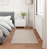 VidaXL Nep Konijnenbont Tapijt Olite Beige 60 x 110 cm Polyester