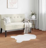 VidaXL Nep Konijnenbont Tapijt Olite Wit 60 x 90 cm Polyester