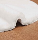 VidaXL Nep Konijnenbont Tapijt Olite Wit 60 x 90 cm Polyester