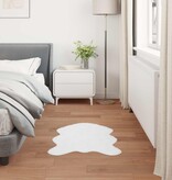 VidaXL Nep Konijnenbont Tapijt Olite Wit 50 x 80 cm Polyester
