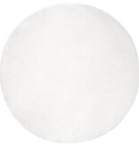 VidaXL Nep Konijnenbont Tapijt Olite Wit Ø 100 cm Polyester